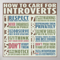 How To Care For Introverts Poster