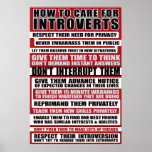 How To Care For Introverts Posters