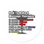 How To Make a Massage Therapist Round Sticker