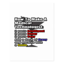 How To Make a Medical Technologist Post Card