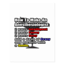 How To Make an Anesthesiologist Postcards