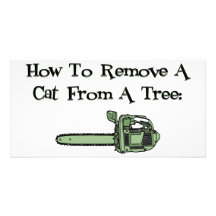 How to Remove a Cat from a Tree Photo Greeting Card
