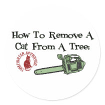 How to Remove a Cat from a Tree... Sticker