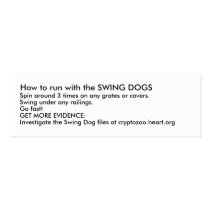 How to run with the SWING DOGS Business Card Template
