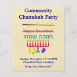 How to Spell Hanukkah Chanukah Party Flyers