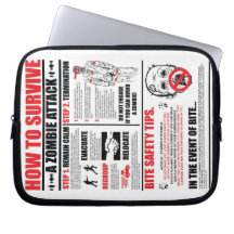 How To Survive A Zombie Attack Computer Sleeves