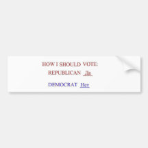 HOW TO VOTE BUMPER STICKER