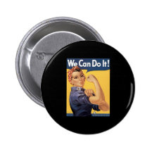 Howard Miller We Can Do It Rosie the Riveter Pinback Button