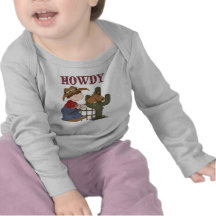 Howdy Lil' Cowboy Stick Horse Catus T-Shirt