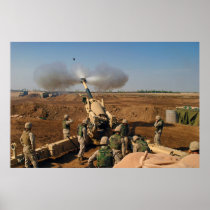 Howitzer Gun Crew United States Marine Corps Poster