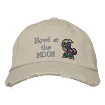 Howl at the MOON Embroidered Baseball Caps