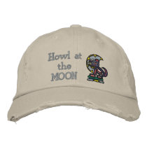Howl at the MOON Embroidered Baseball Caps