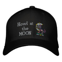 Howl at the MOON Embroidered Hat