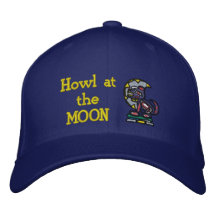 Howl at the MOON Embroidered Hats