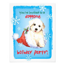 Howliday heureux Bichon Faire-parts