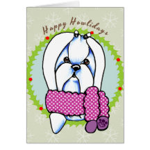 Howlidays heureux maltais carte de vœux