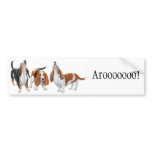Howling Basset Hounds Bumper Sticker