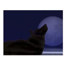 Howling Moon Postcard