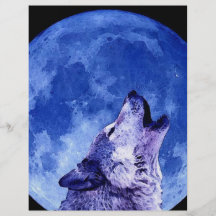 Howling Wolf at Moon Full Colour Flyer