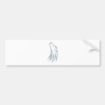 Howling Wolf Bumper Sticker