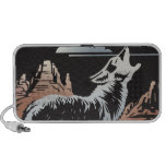 howling wolf coyote scene notebook speaker