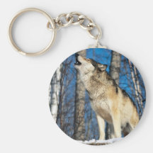Howling Wolf Keychain