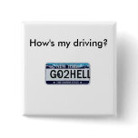 How's my driving? pins