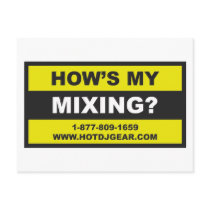 Hows My Mixing Post Card