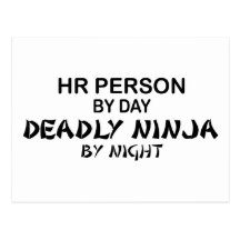 HR Person Deadly Ninja Post Cards