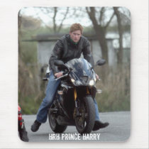 HRH Prince Harry motorbike Mousemat