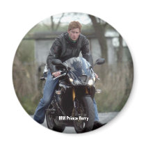 HRH Prince Harry motorbike Refrigerator Magnet