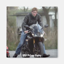 HRH Prince Harry motorbike Refrigerator Magnets