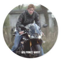 HRH Prince Harry motorbike Stickers