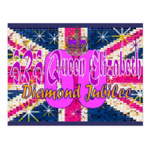 HRH Queen Elizabeth Diamond Jubilee postcard