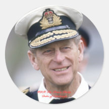 HRH The Prince Philip, Duke of Edinburgh Round Stickers
