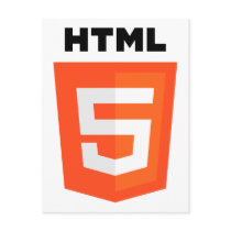 HTML 5 logo Postcard