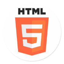 HTML 5 logo Round Stickers