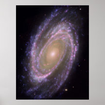 Hubble - Galex - Spitzer Composite Image of M81 Posters