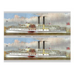 Hudson River Steamer 1877 Bookmark Post Card
