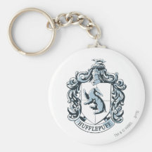 Hufflepuff Crest Blue Keychain