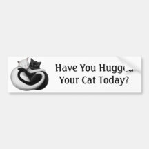Hug a Cat Bumper Sticker