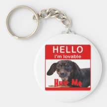 Hug A Dachshund Key Chains