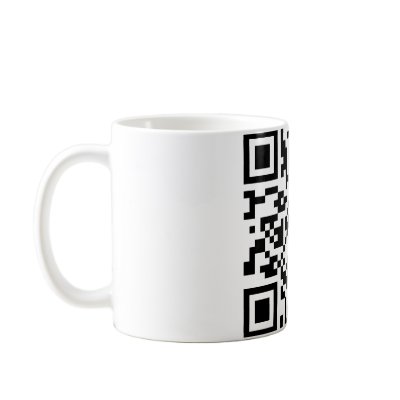 Hug A Geek QR Code Coffee Mugs by upnorthpw