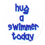 Hug A Swimmer Today Sticker