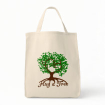 Hug a Tree Tote Canvas Bag