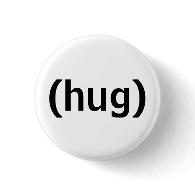 (hug) pinback button by karlsrc