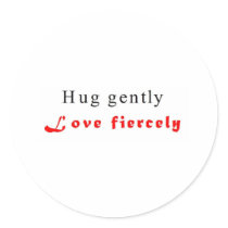 Hug gently round stickers
