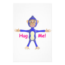 Hug Me Chimp Customized Stationery