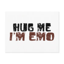 Hug Me I'M Emo Post Cards