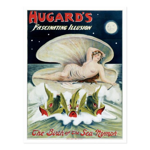 Hugard's ~ Fascinating Illusion Vintage Magic Act Postcard